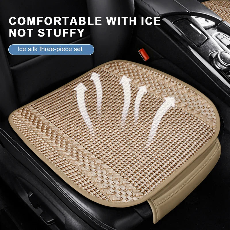 Universal Ice Silk Cooling Car Seat Cushion – Anti-Slip Breathable Seat Protector (1Pc)