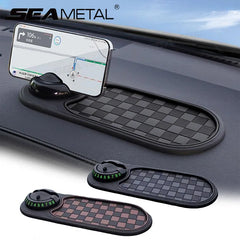 2-in-1 Dashboard Anti-Slip Mat with 360° Rotating Phone Mount – Non-Slip Car Phone Holder