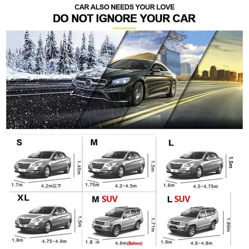 All-Weather Full Car Protective Cover – UV Resistant, Dustproof Outdoor/Indoor Cover for Sedan SUV