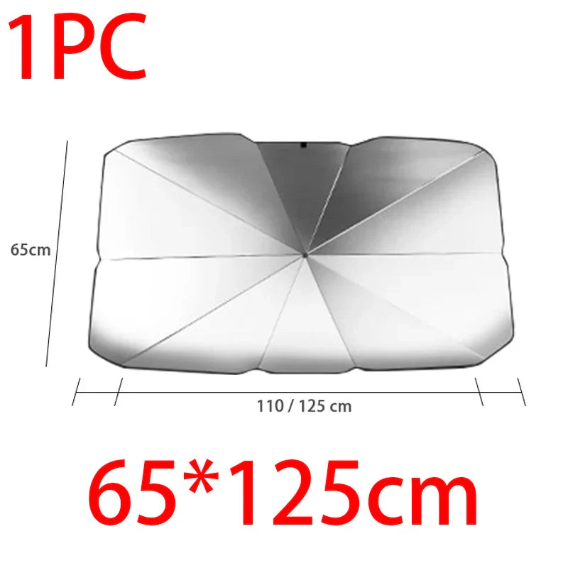 UPF50+ Car Windshield Sun Protection Curtain – 99% UV Blocking Heat Insulation