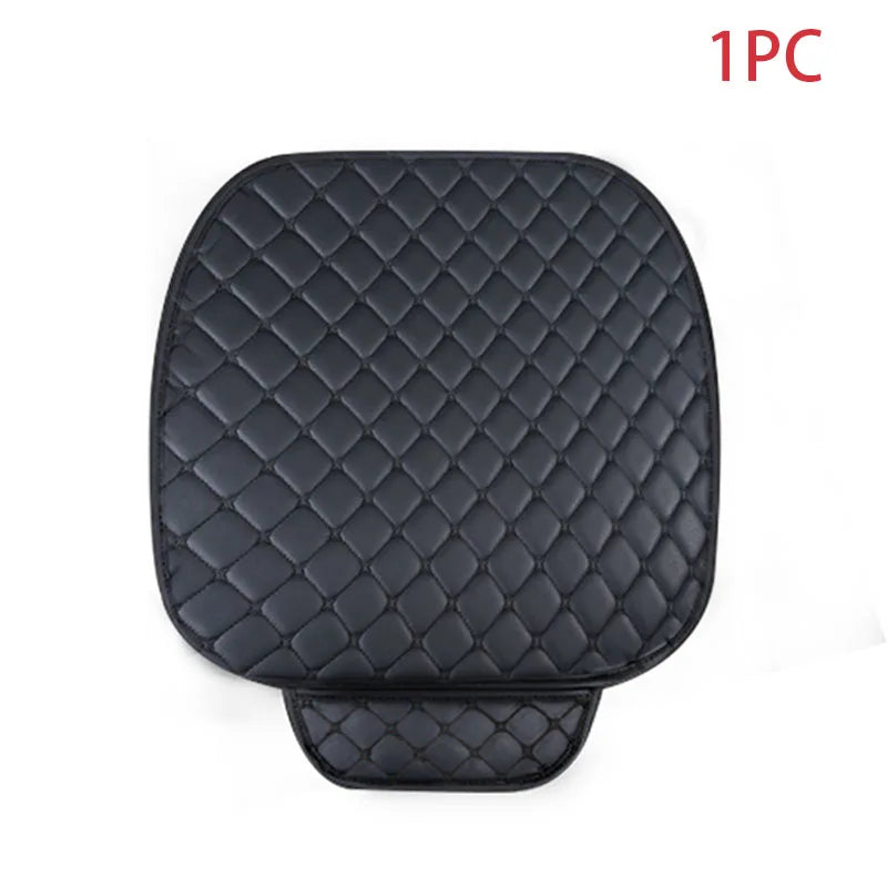 Cojín Universal de Cuero Sintético PU para Asiento de Automóvil – Funda Protectora con Bolsillo de Almacenamiento