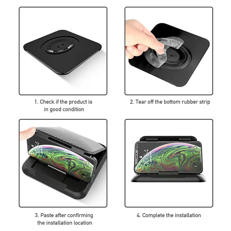 Universal Car Phone Mount for Dashboard – Stable Anti-Slip GPS Navigation Holder