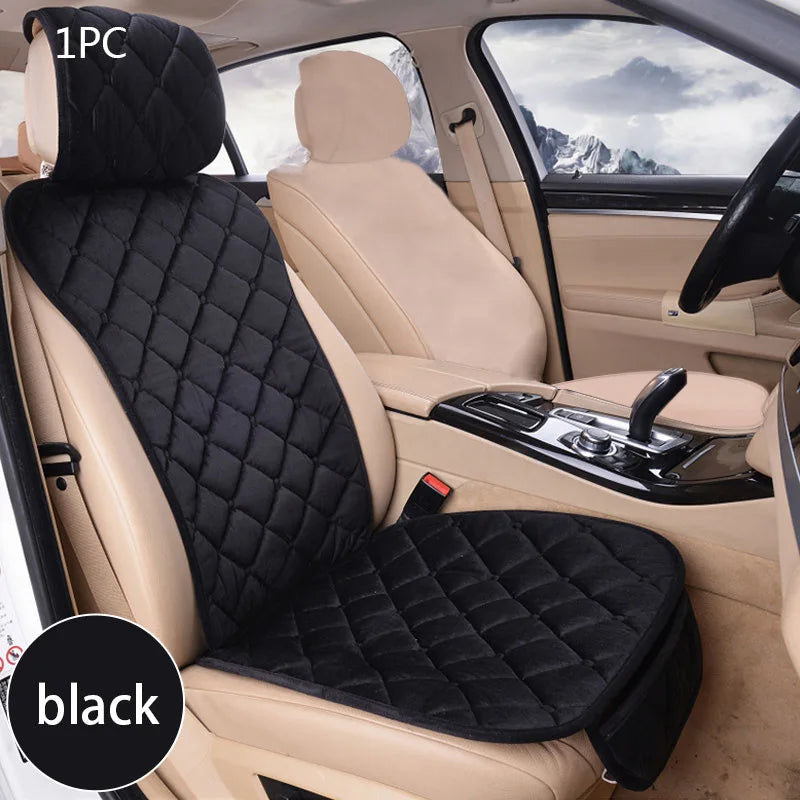 4-Season Plush Car Seat Cushion – Breathable Anti-Slip Cover for Sedan SUV Truck