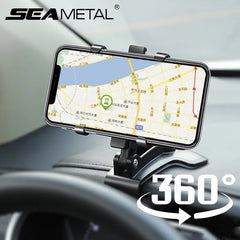 Universal Car Mobile Phone Holder – Clip-On Mount for Dashboard & Rear View Mirror