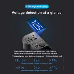 Car Seat Crevice Storage Organizer – Built-In 220V Inverter & 4 USB QC3.0 Fast Charging Ports