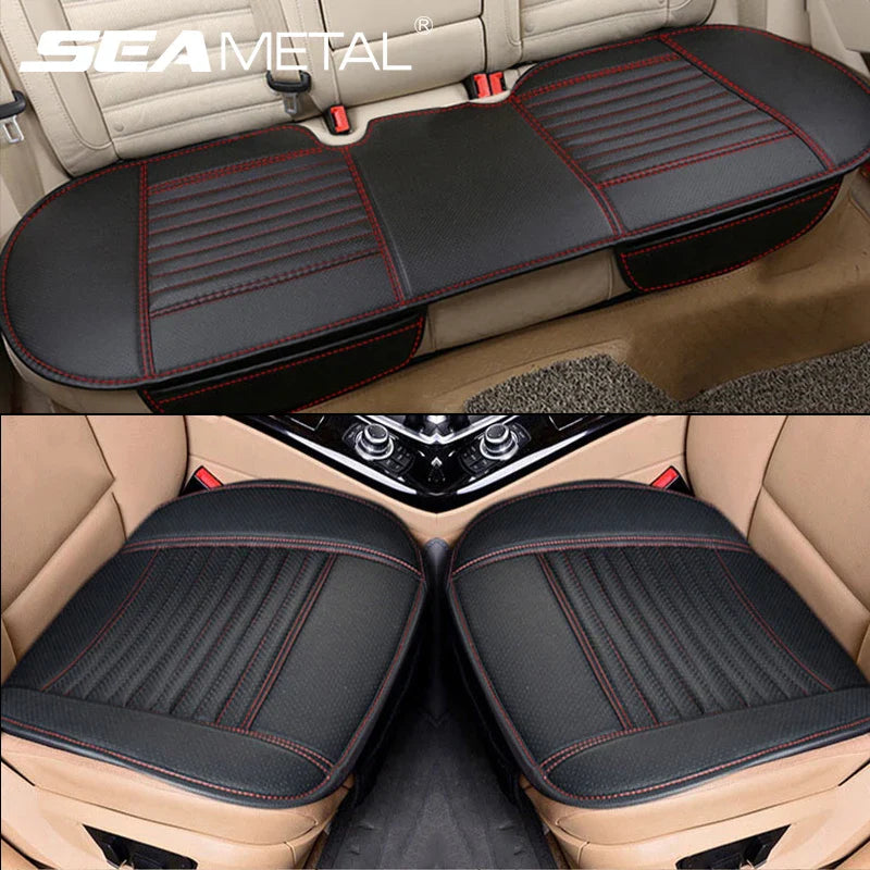 Universal PU Leather Car Seat Cover – Waterproof Anti-Slip Vehicle Seat Cushion Protector