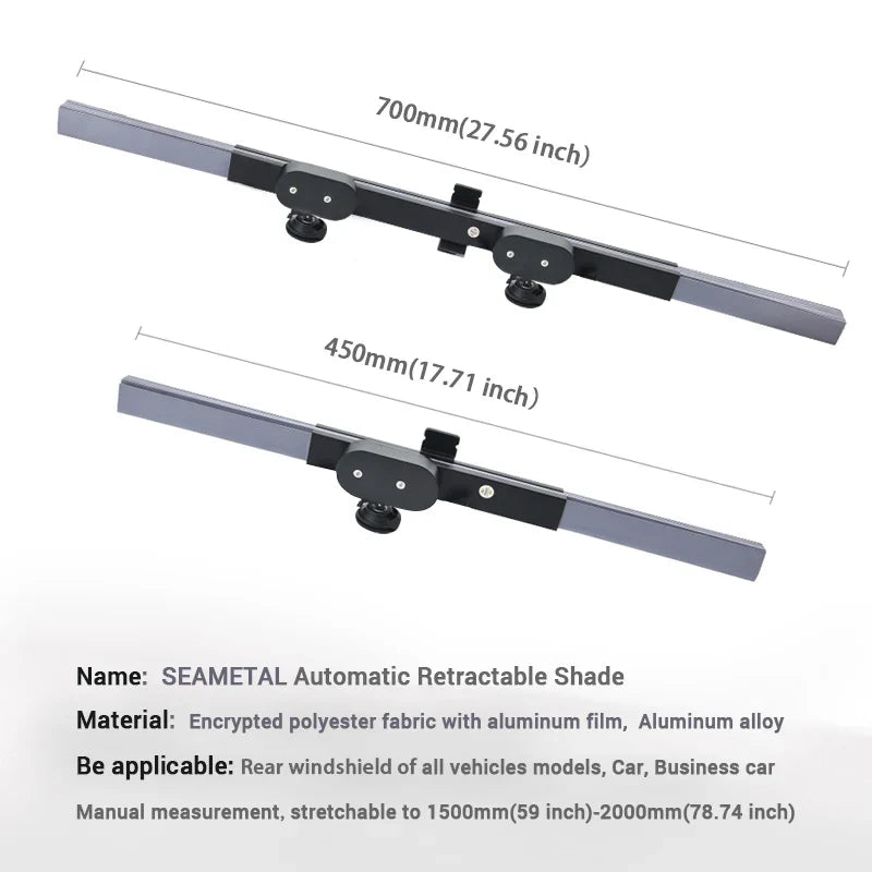 Retractable Car Window Sunshades – Front & Rear UV Blocking Windshield Curtains