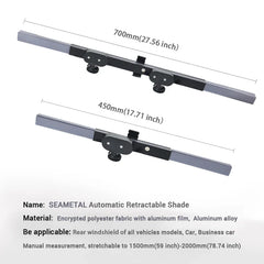 Retractable Car Window Sunshades – Front & Rear UV Blocking Windshield Curtains