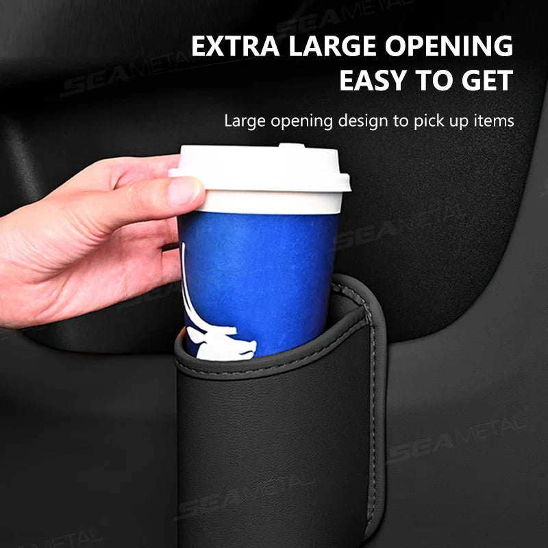 PU Leather Car Side Door Cup Holder – Stable Waterproof Bottle Holder