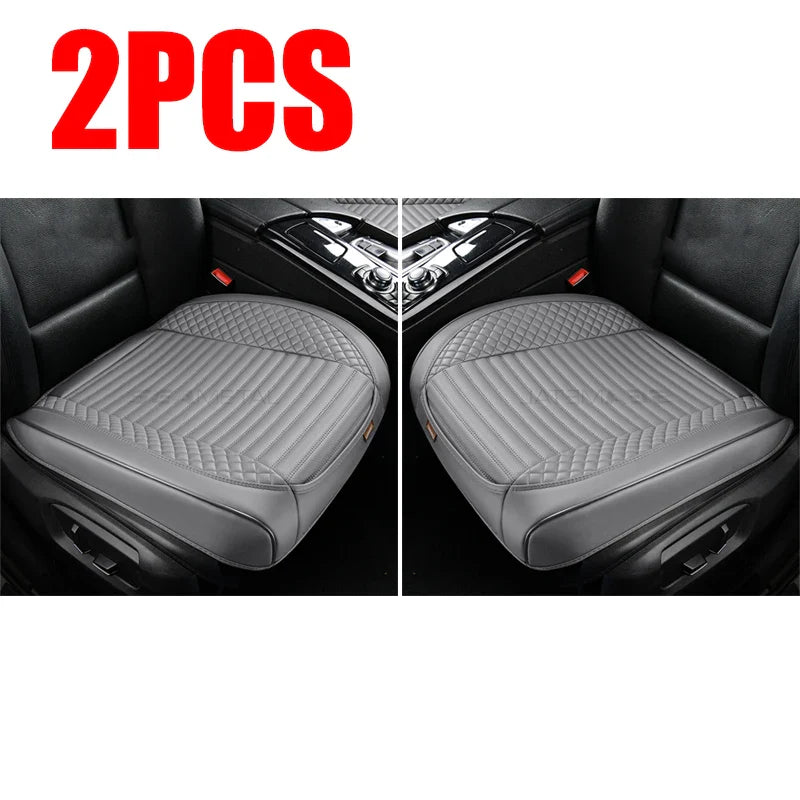 Full-Wrapped PU Car Seat Cover – Breathable Perforated Front Seat Cushion with Anti-Slip Design