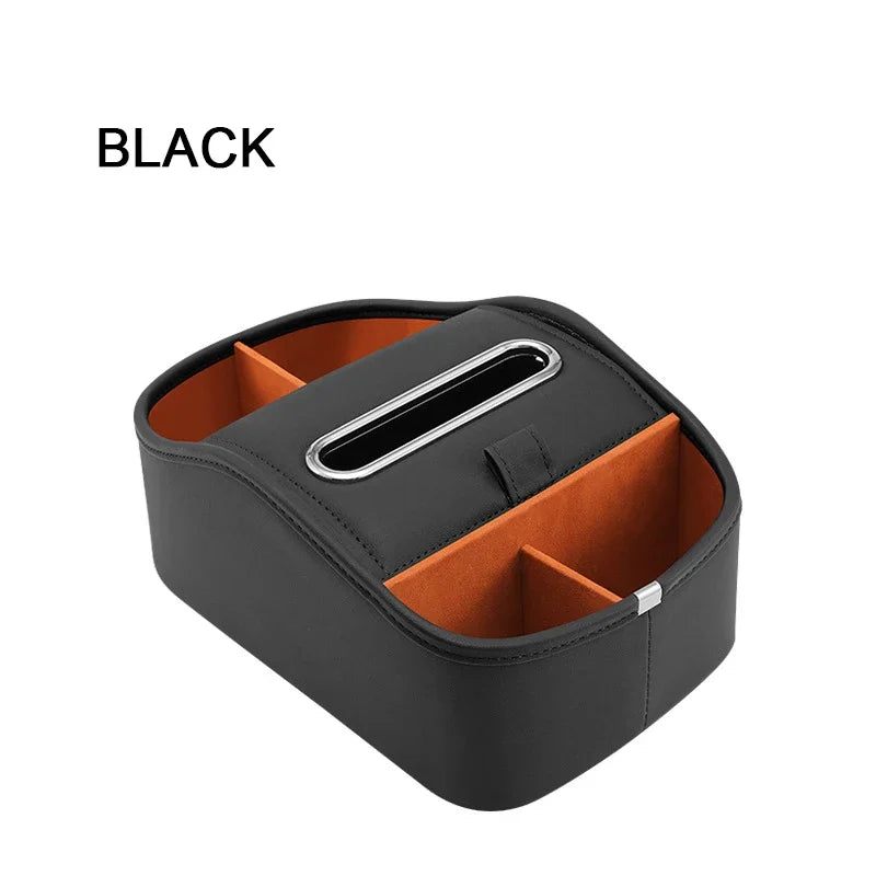 5-in-1 Center Console Armrest Extension – Organizer with Cup & Tissue Holder