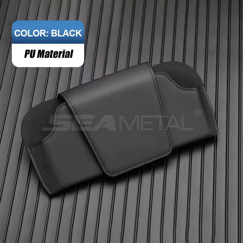 Magnetic Car Sunglasses Holder – Suede Anti-Scratch Eyeglasses Storage Case