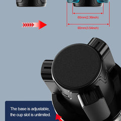 3-in-1 Car Cup Holder Extender with Tray – Adjustable 6–9cm Base Anti-Slip Design