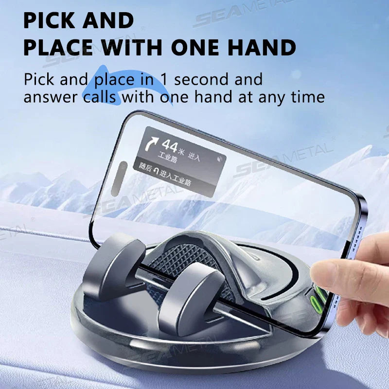 Head-Up Dashboard Phone Holder for Car – Anti-Slip Rubber 360° Rotation Navigation Mount