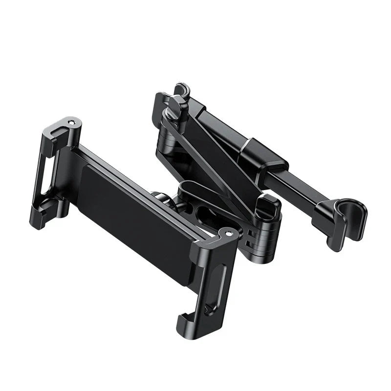Soporte telescópico para teléfono y tablet de reposacabezas de coche – Soporte giratorio para asiento trasero para dispositivos de 5 a 13 pulgadas