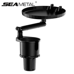 3-in-1 Car Cup Holder Extender with Tray – Adjustable 6–9cm Base Anti-Slip Design