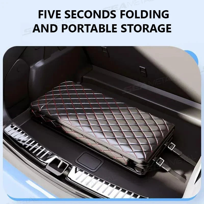 Car Rear Seat Travel Mattress – Portable Foldable PU Sleeping Bed for SUV and Sedan