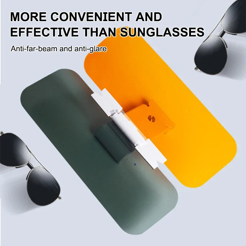 2-in-1 Windshield Polarized Sunshade – Anti-Glare HD Night Vision UV Blocking Visor