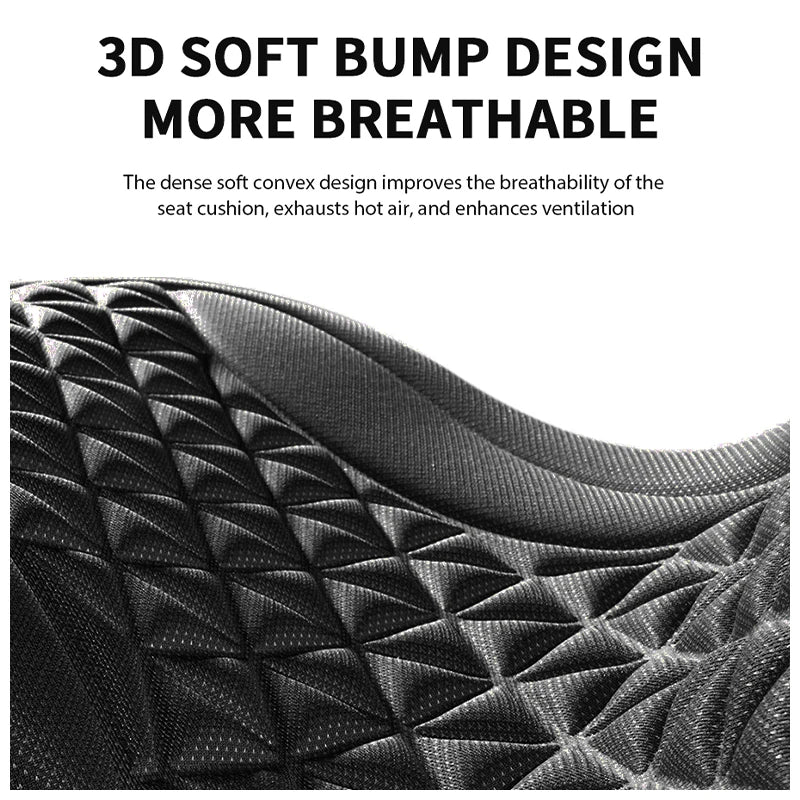 Funda de Asiento de Coche Transpirable 3D – Diseño Convexo Disipación de Calor Antisudor Cojín Universal