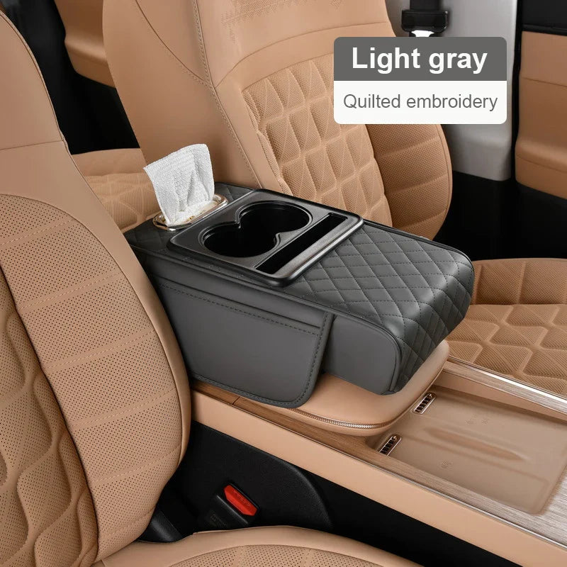 Car Center Console Armrest Organizer – Thickened 7.5cm Elbow Support Cushion