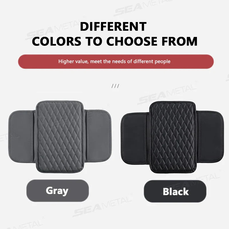 Breathable Car Arm Rest Cushion – Anti-Scratch Center Console Cover with Storage Bag