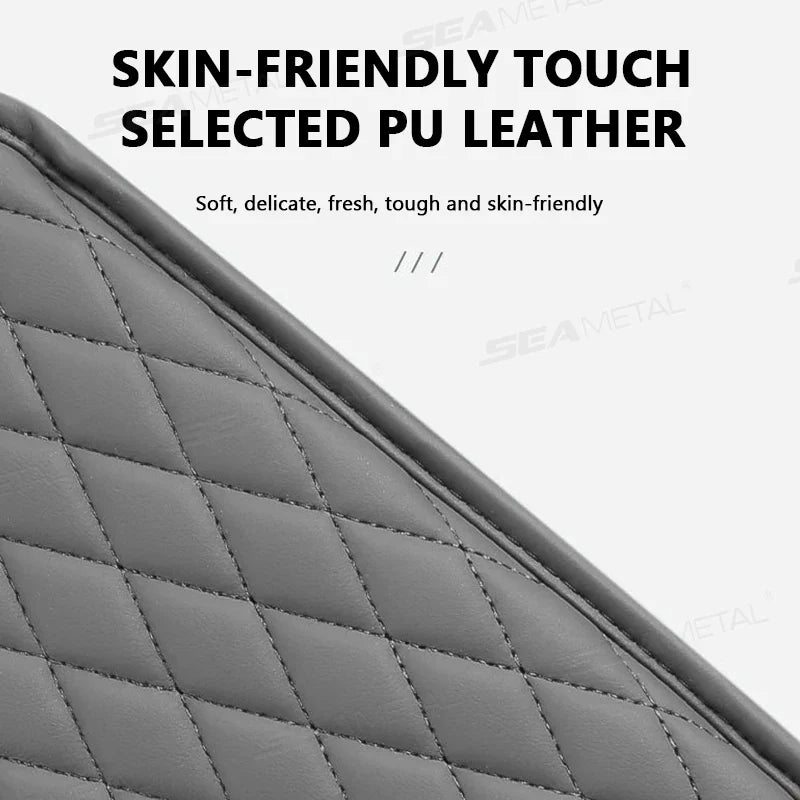Breathable Car Arm Rest Cushion – Anti-Scratch Center Console Cover with Storage Bag