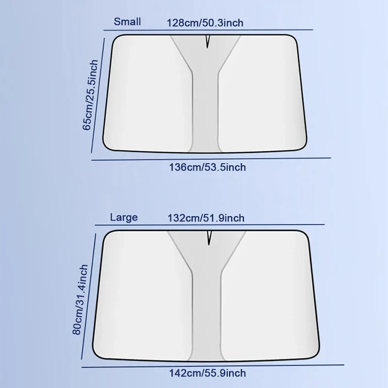 Foldable Car Front Window Sunshade – Summer Cooling UV Protection Curtain