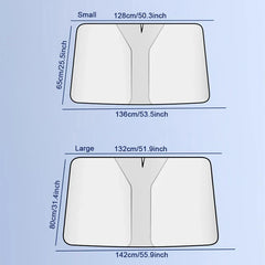 Foldable Car Front Window Sunshade – Summer Cooling UV Protection Curtain