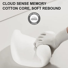 Memory Foam Car Neck Pillow – Ergonomic Headrest & Lumbar Support Cushion with Washable Cover