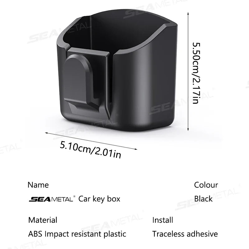 Dashboard Autosleutel Opbergdoos – Compacte Zelfklevende Universele Autosleutelhouder met Haak