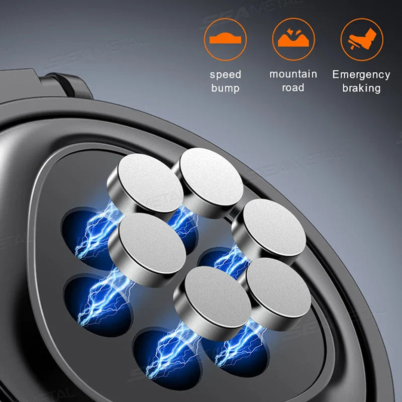 Soporte magnético para teléfono de coche con ventilación y rotación de 360 grados – Soporte magnético 2 en 1 con base para vaso