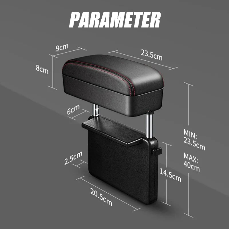 All-in-One Car Arm Rest Storage Box – Wireless Charging Large Capacity Organizer