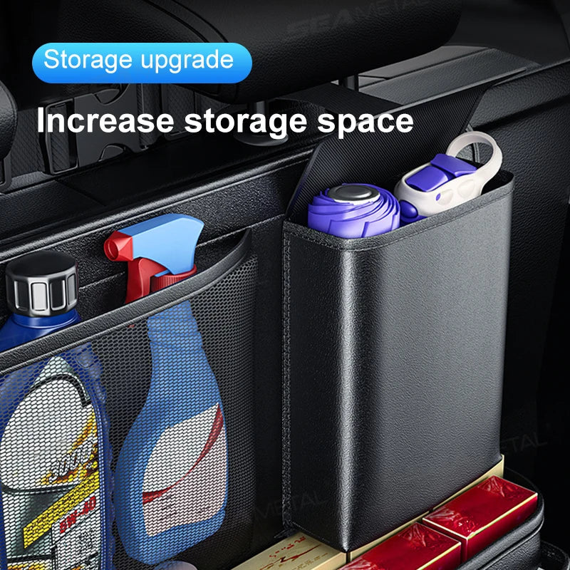 Opbergtas voor kofferbak SUV/MPV – Slijtvaste PU-lederen rugleuningorganizer