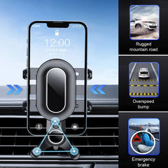 Anti-Shake Car Air Vent Phone Mount – Free Adjustment Stable Smartphone Holder