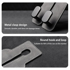 Premium Car Headrest Hook – Suede Rear Seat Dual Alloy Hanger with 20KG Load Capacity