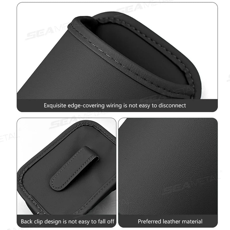 PU Leather Car Side Door Cup Holder – Stable Waterproof Bottle Holder