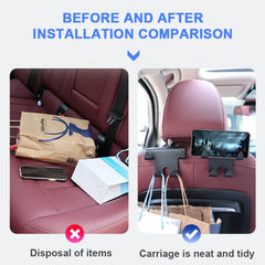 Multifunctionele Hoofdsteunhaak voor de auto – Koolstofvezel Hanger voor rugleuning