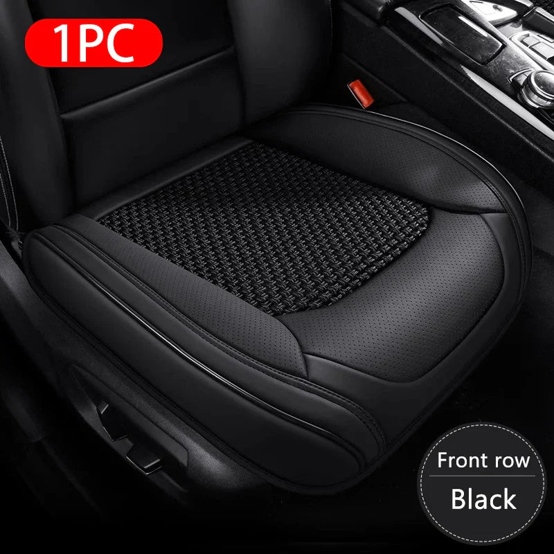 Funda Transpirable de Seda Helada para Asientos Delanteros de Coche – Protector Universal de Asientos Envolvente, Refrigerante y Antiarañazos