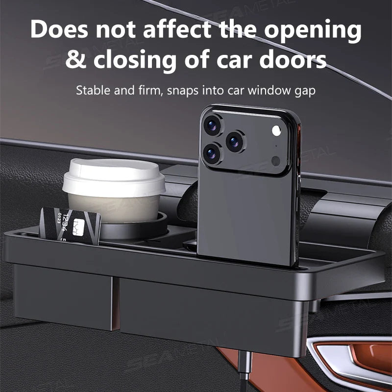 Car Side Door Organizer – Large Load-Bearing Hanging Storage Box with Cup & Phone Holder