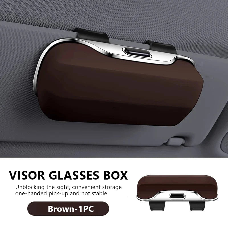 Car Sun Visor Sunglasses Holder – Extra-Large Anti-Scratch Hard Protection Case