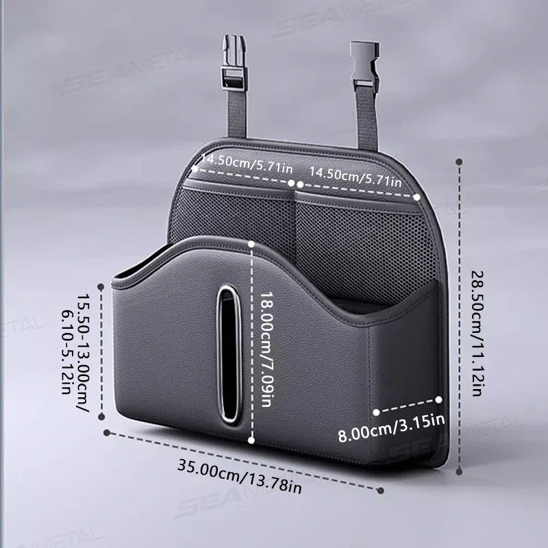 Auto Achterbank Organizer – Multifunctionele Opbergtas voor Achterbank met Netvak & Tissuehouder