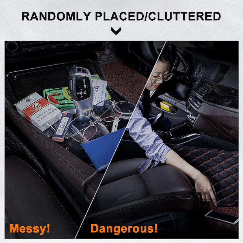 Organizador de respaldo para asiento de coche con 7 bolsillos – Almacenamiento colgante todo en uno de cuero de PU con soporte para vasos y pañuelos