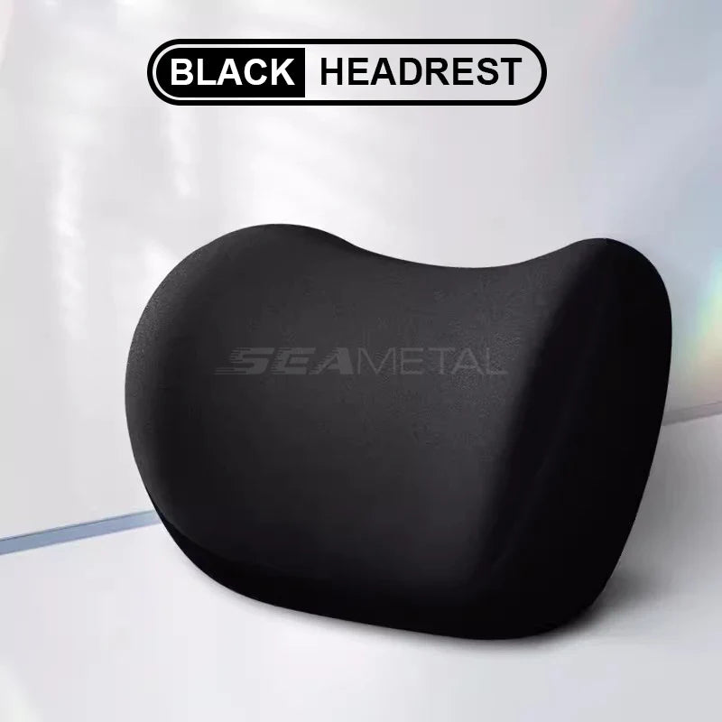 Almohada de soporte cervical y lumbar para coche – Espuma viscoelástica transpirable con funda extraíble