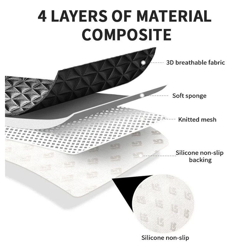 Funda de Asiento de Coche Transpirable 3D – Diseño Convexo Disipación de Calor Antisudor Cojín Universal