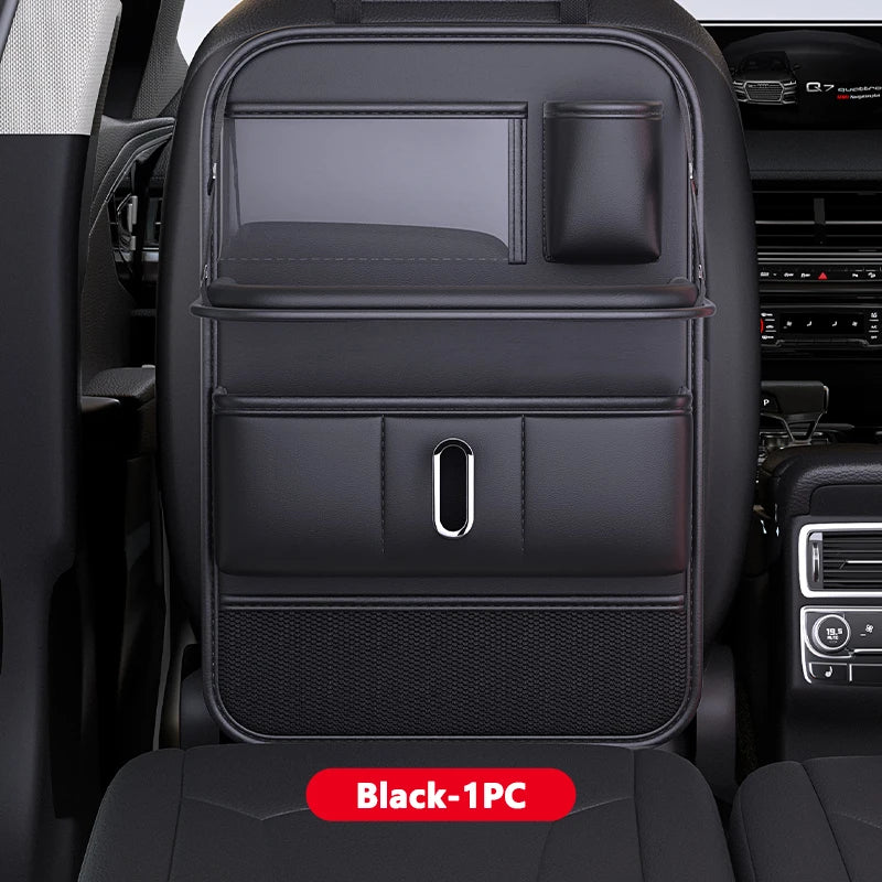 Organizador para Respaldo de Asiento de Coche con Bandeja Plegable – Protector Antimanchas con Bolsillos Múltiples para Niños