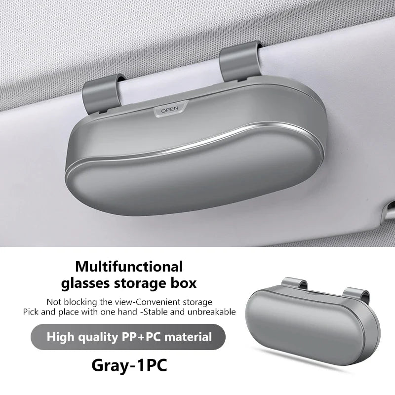 Car Sun Visor Sunglasses Storage Box – Anti-Scratch Glasses Organizer Universal Fit