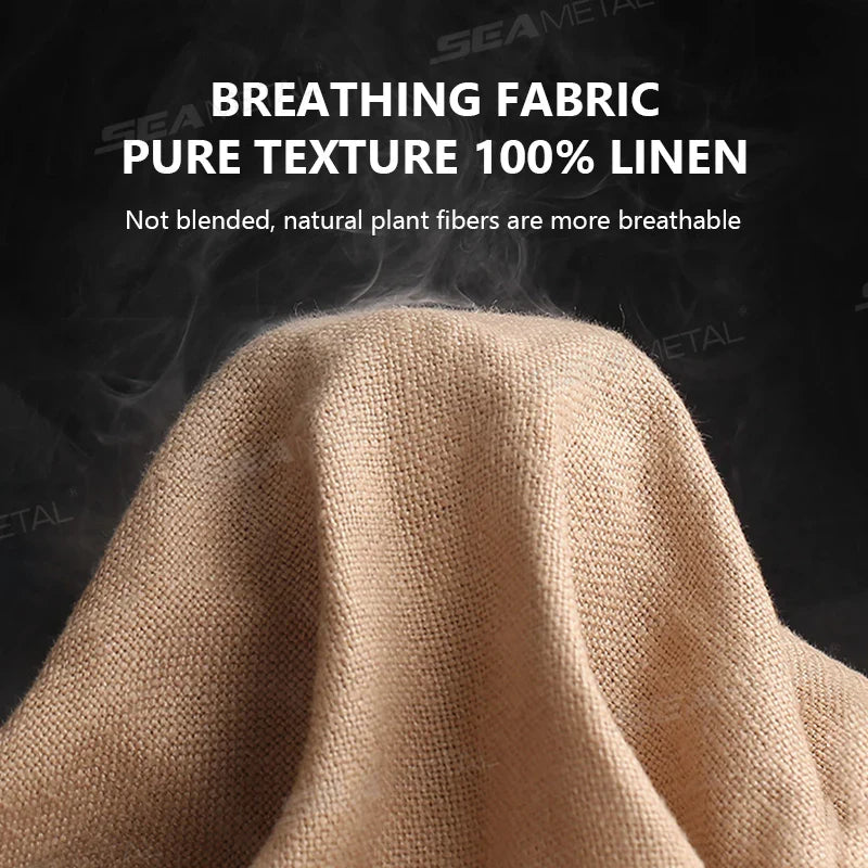 Breathable 100% Linen Car Seat Cover – Cooling Sweat-Absorbing Cushion for SUV & Sedan