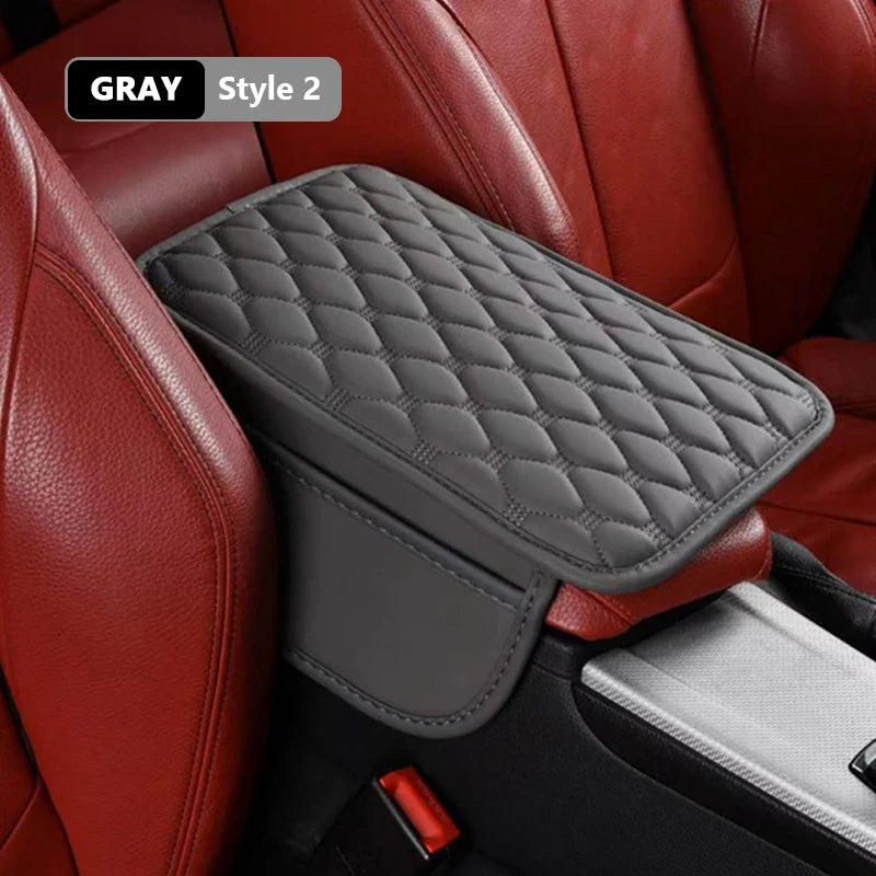 Breathable Car Arm Rest Cushion – Anti-Scratch Center Console Cover with Storage Bag