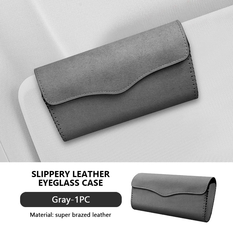 Soft Lined Car Sun Visor Glasses Case – Magnetic Stable Eyeglasses Protector