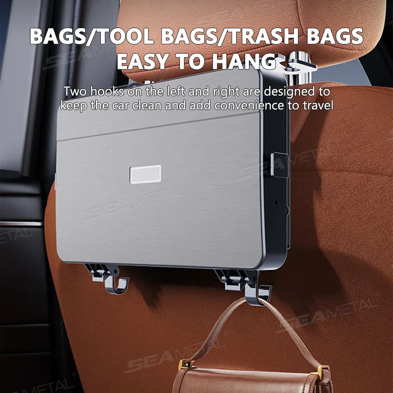 Foldable Car Seat Tray Table – Portable Backseat Snack & Drink Holder for Kids